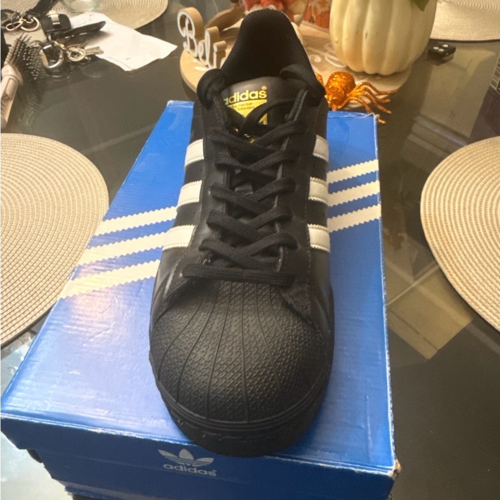 Adidas Classic Black and White Superstar Shoes